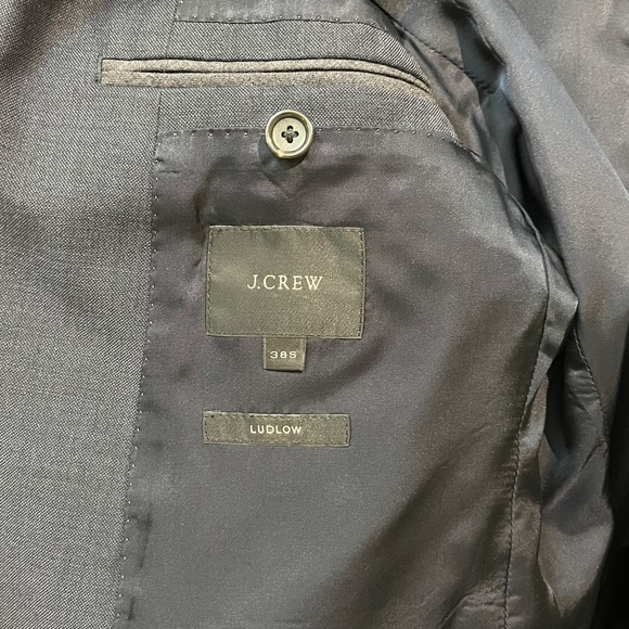 J Crew Ludlow Tollegno 1900 Wool Sport Coat Blazer - Men's Size 38S - Blue - Picture 6 of 9